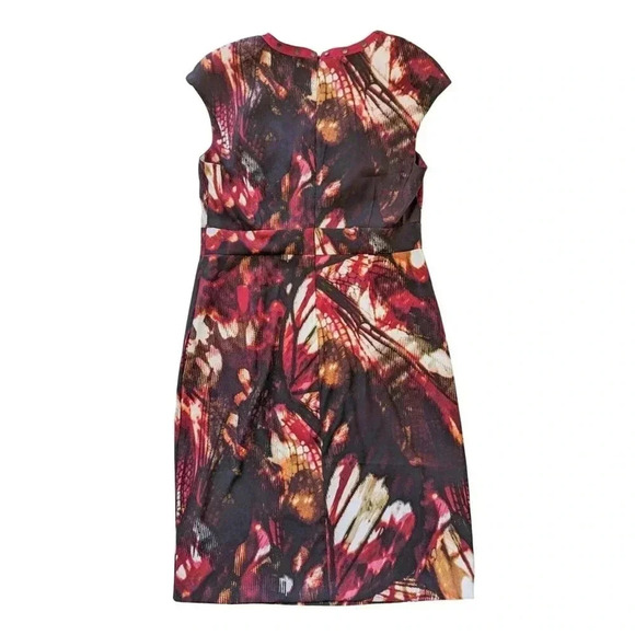 Abstract Stretch Sheath Dress Size 14 - Picture 4 of 8